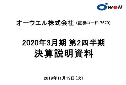 第２四半期決算説明会