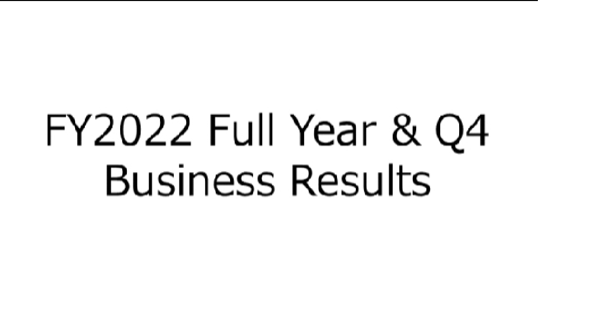 FY2022 Full Year & Q4 Financial Results