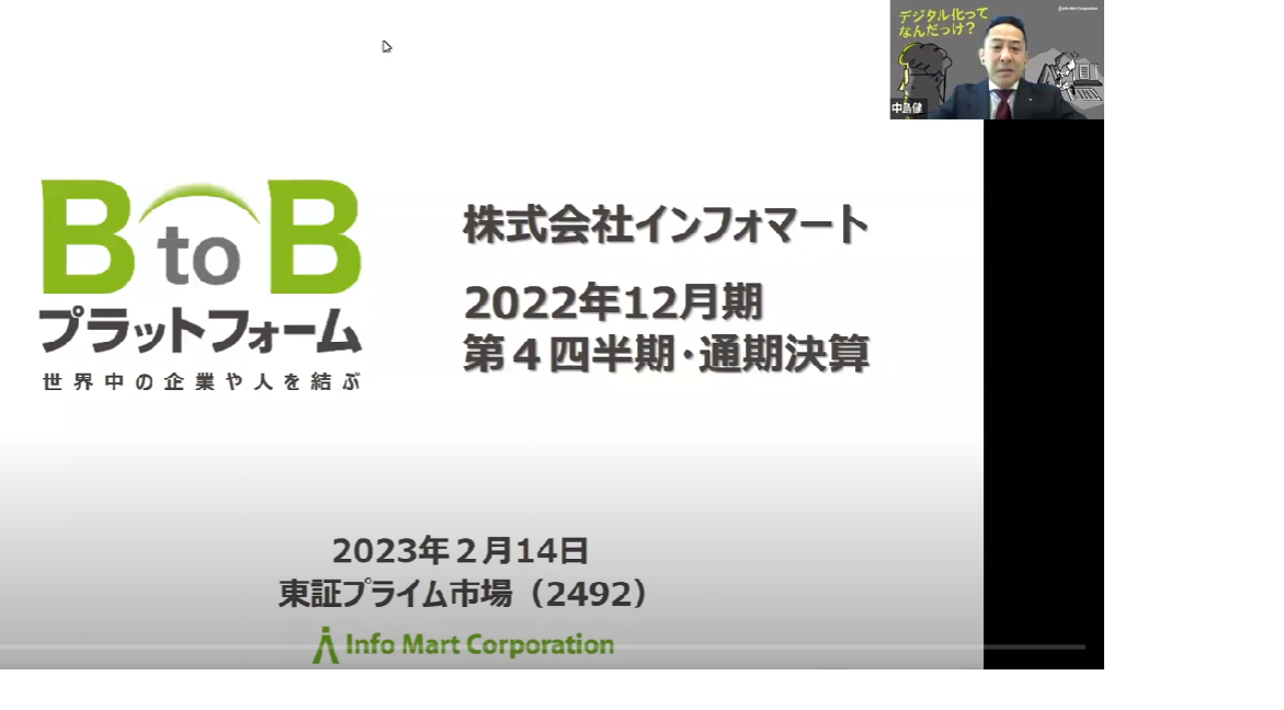 2022年12月期第４四半期・通期決算説明会